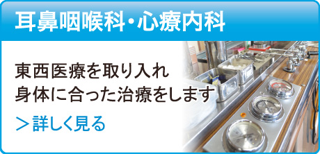 耳鼻咽喉科　東西医療を取り入れ身体に合った治療をします